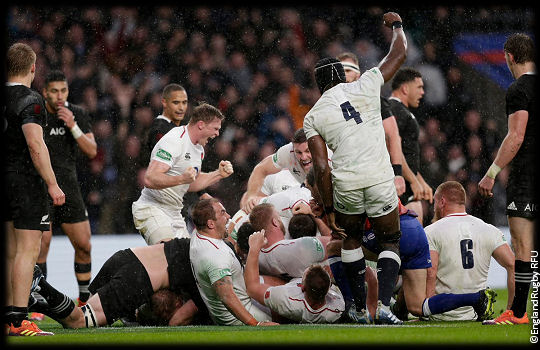England v All Blacks Dylan Hartley try